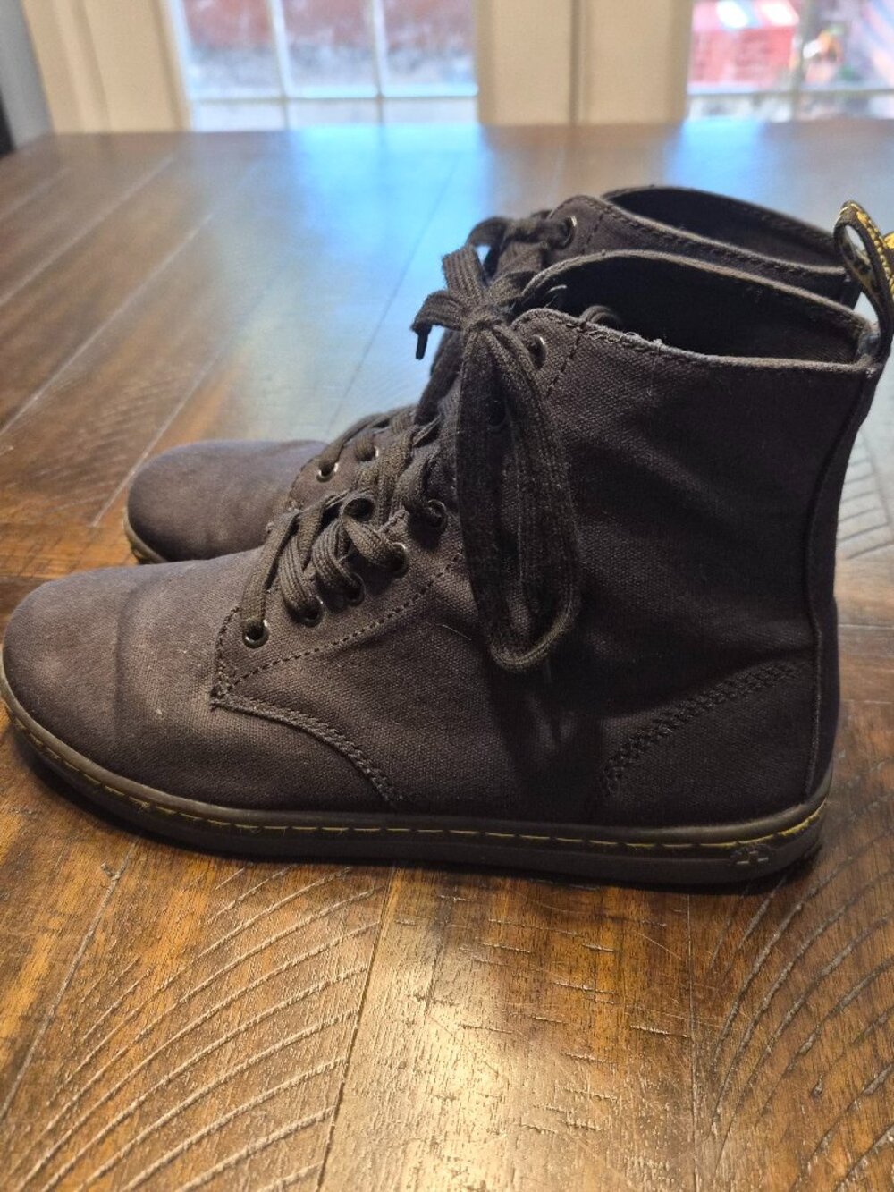 Dr. Martens Black Canvas Lace-Up Boots
